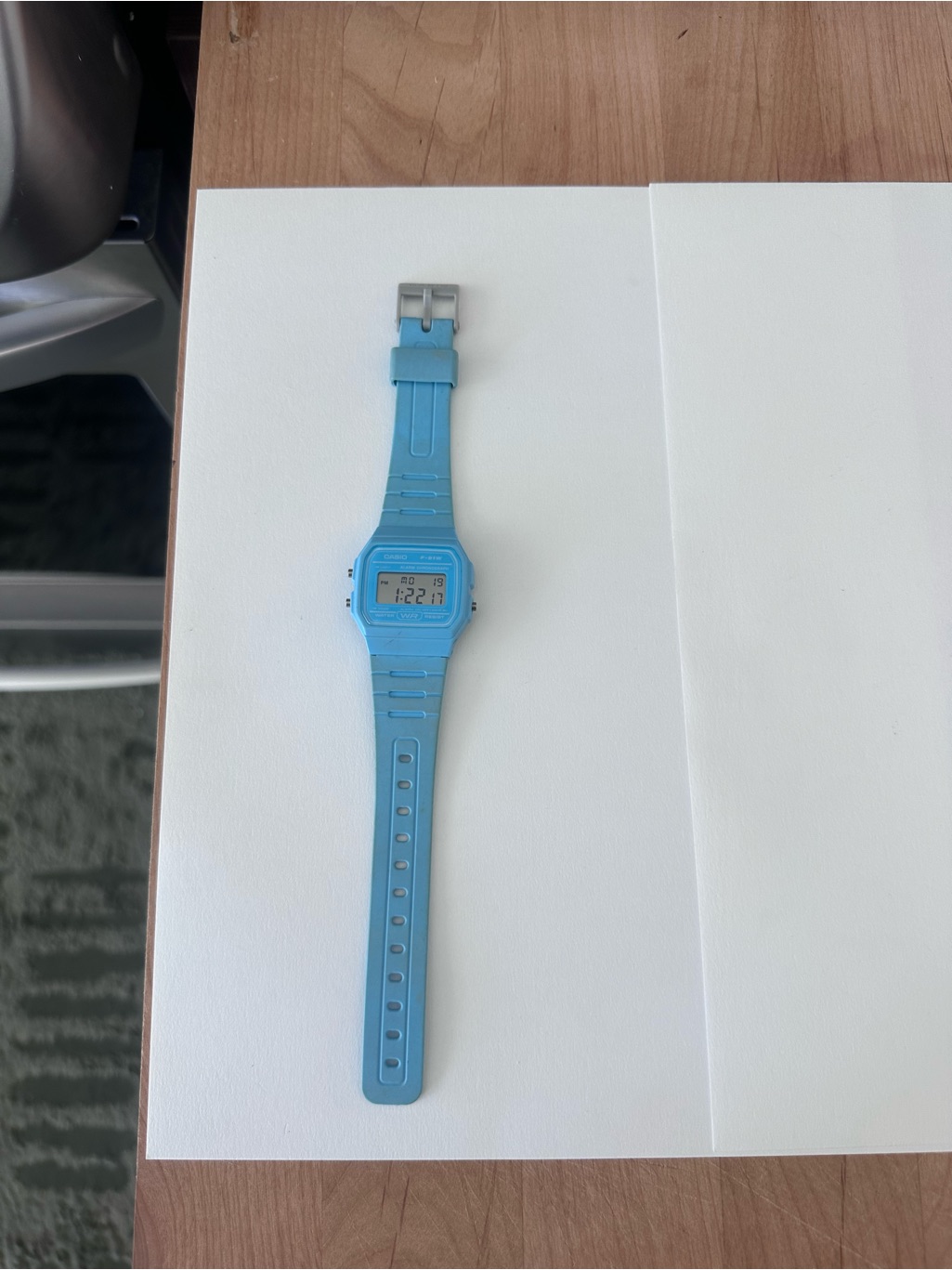 Casio Light Blue Digital Silicone Watch